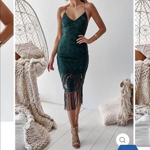 JAUS KHALEESI DRESS EMERALD GREEN